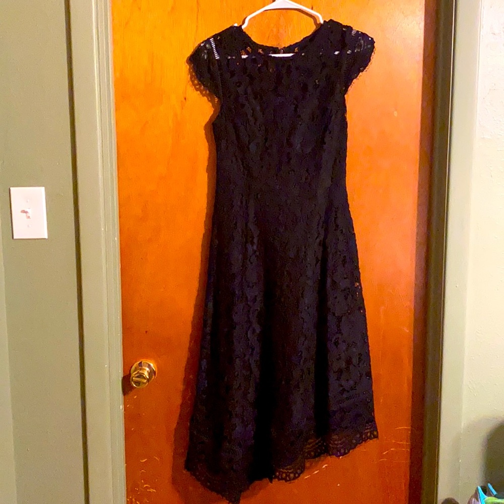 Donna Karan black lace dress